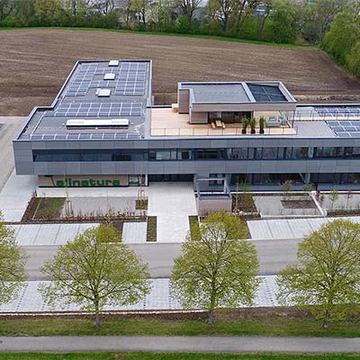 Firmengebäude allnatura von oben