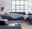 Im Handumdrehen zum Gästebett - Bezug Hot Madison jeansblau, Kissen hellgrau Im Handumdrehen zum Gästebett - Bezug Hot Madison jeansblau, Kissen hellgrau