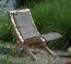 Massivholz-Gartenklappstuhl Tonia, geölte Buche, mit Bezug in grau Gartenklappstuhl Tonia, massives Buchenholz, geölt - mit grauem Bezug