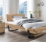Balkenbett in Fichte mit Holz/Metallkufe