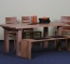 Tisch Sala 02 in Wildeiche mit passener Sitzbank Tisch Sala 02 in Wildeiche mit passener Sitzbank