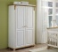 Weißer Kleiderschrank aus massivem Kiefernholz im Kinderzimmer Weißer Kleiderschrank aus massivem Kiefernholz im Kinderzimmer