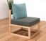 Sessel mit Sitzkissen in grau und Rückenkissen in aqua Sessel mit Sitzkissen in grau und Rückenkissen in aqua