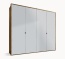 Weißglas-Kleiderschrank mit 5 Türen Weißglas-Kleiderschrank mit 5 Türen