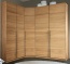 Eckkleiderschrank Moderna aus Einzelmodulen, massives Kernbuchenholz Endloskleiderschrank Moderna - Ecklösung, Kernbuche massiv