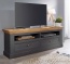 Landhaus Lowboard Molina, TV-Schrank, massive Kiefer, weiß, Variante 01 Massivholz Lowboard Molina, massive Kiefer, weiß-gewachst, Variante 01