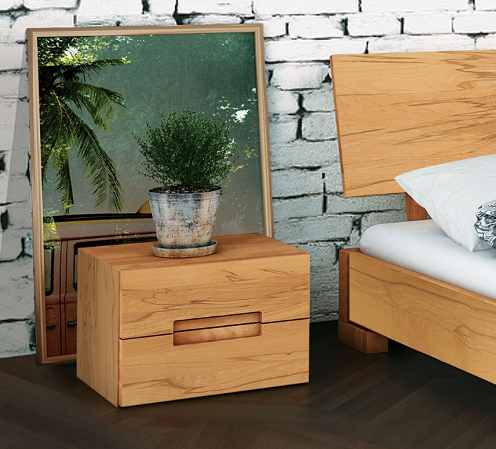 Schubladen-Nachttische aus Massivholz