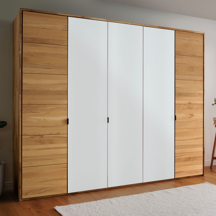 Moderner Kleiderschrank mit Weißglas-Türen Moderner Kleiderschrank mit Weißglas-Türen