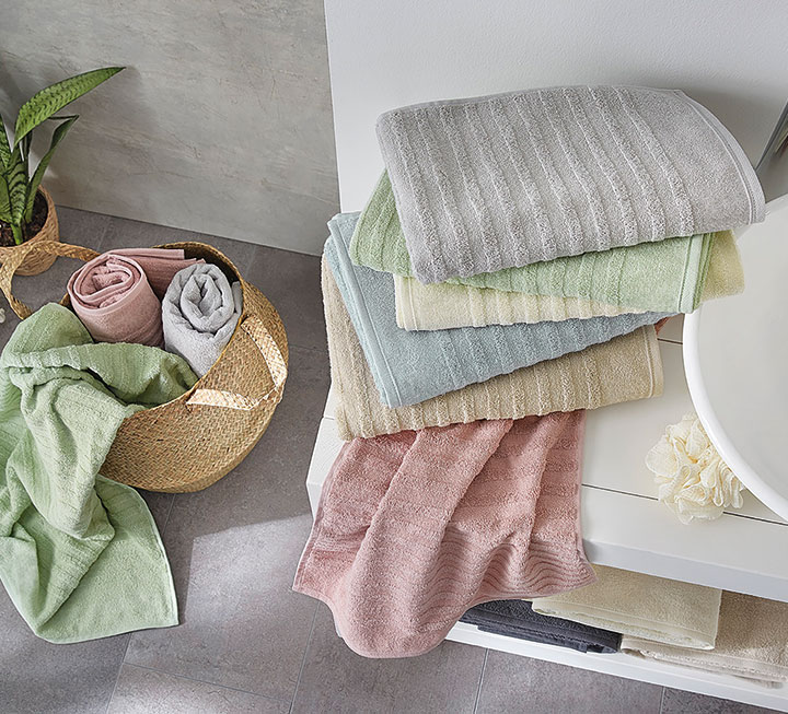 Handtuch Pastello aus Biobaumwolle, Qualitätsprodukt aus Deutschland Handtuch Pastello aus Biobaumwolle, Qualitätsprodukt aus Deutschland
