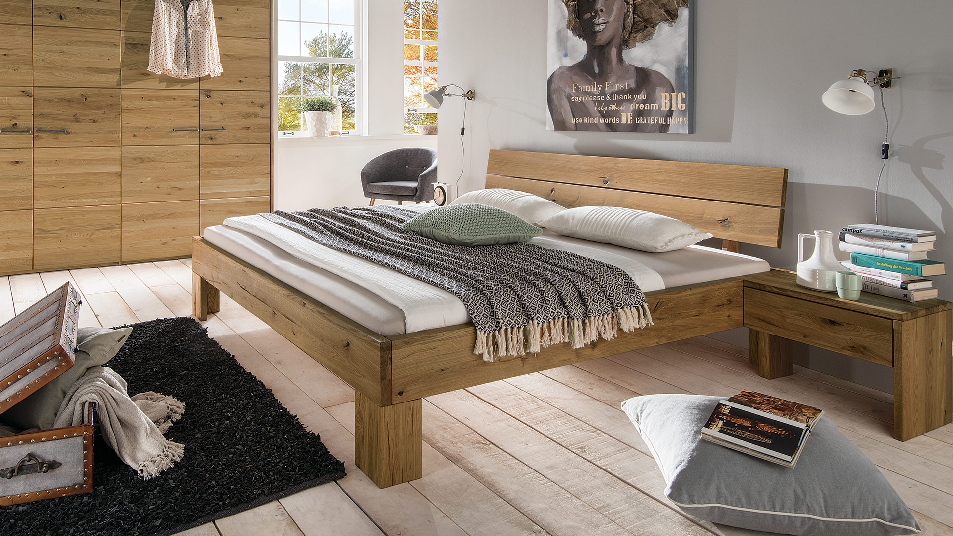 Doppelbett Selva Massiv Eiche