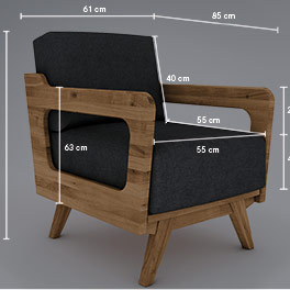 Technische Darstellung - Sessel Lasala
