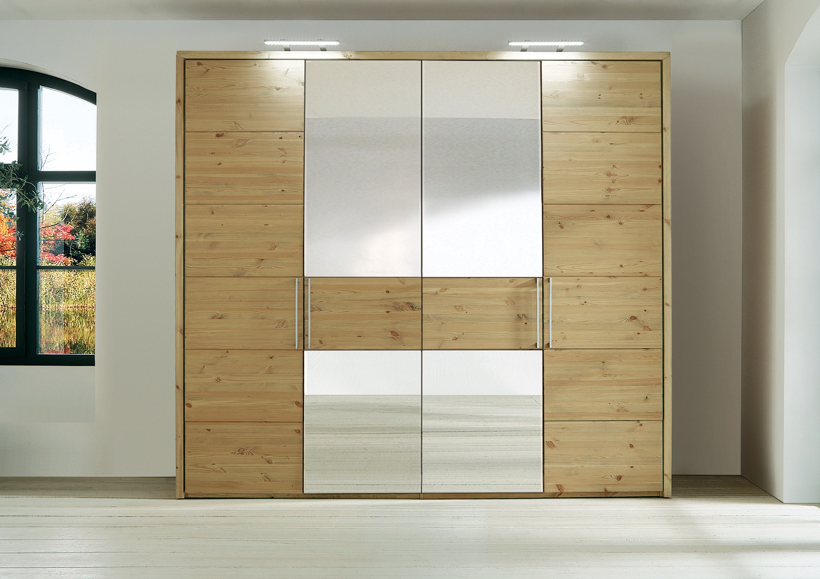 DrehtürenKleiderschrank 100 massiv Kiefer