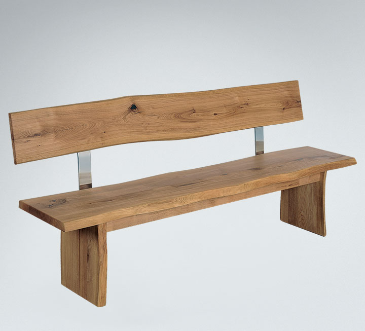 Massivholz Sitzbanke Mit Ruckenlehne