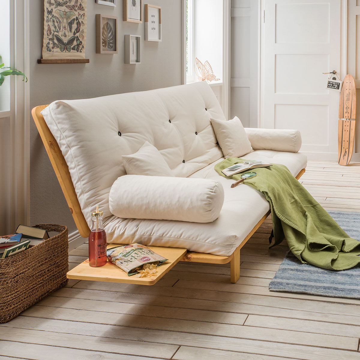 FutonGestell "SumaNigra" Sofa und Bett zugleich