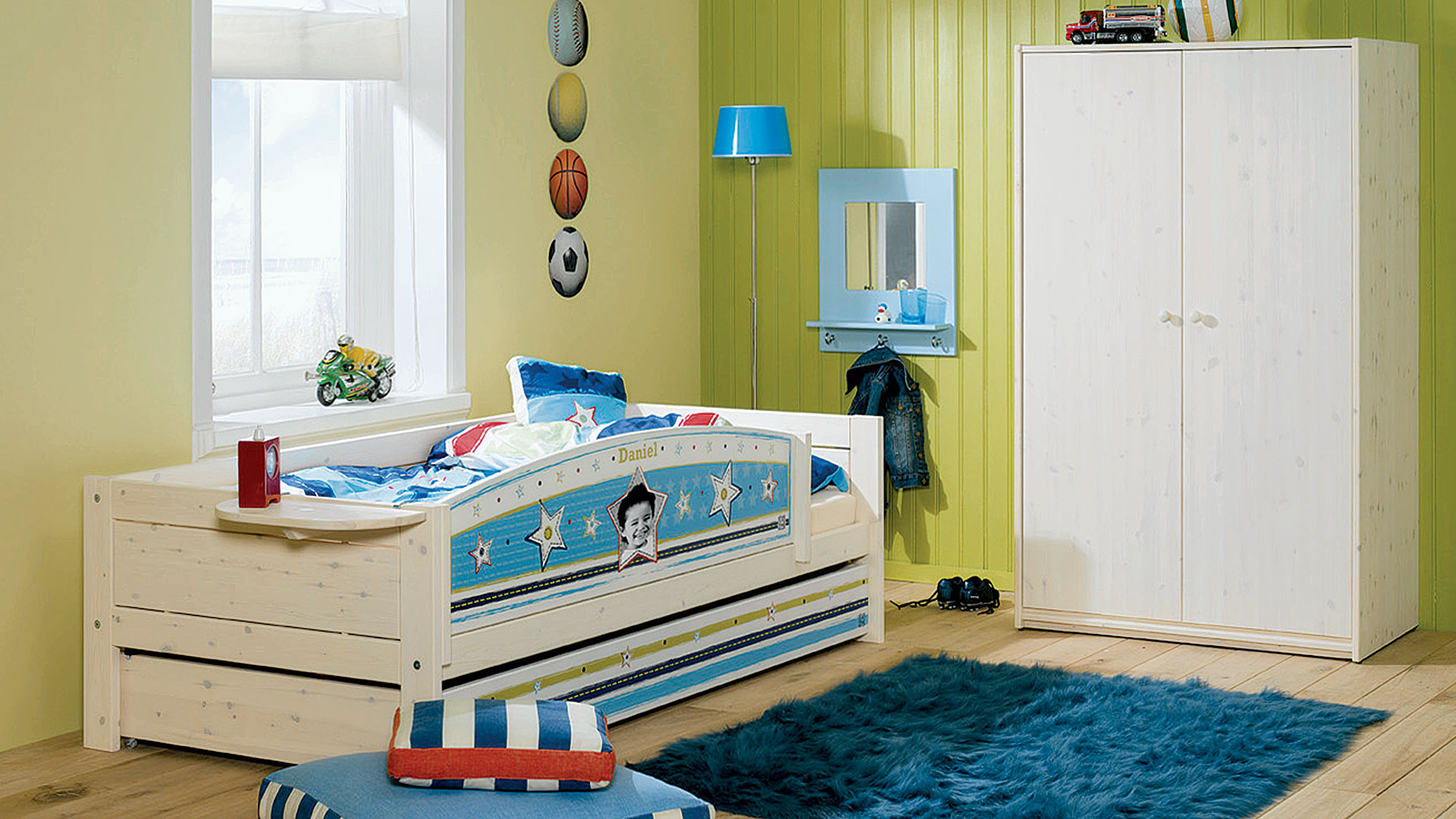 Jugendbett Prima mit Pirat-Front und passendem Bettkasten Prima