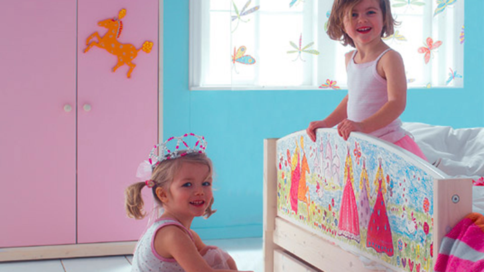 Jugendbett Prima für Mädchen mit Motivfront Prinzessin