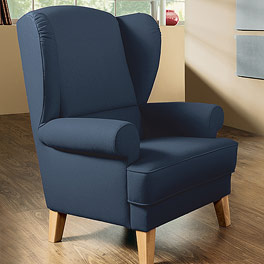 Sessel Country in Stoffart Glen, Farbe blau als Sonderanfertigung Farbe blau