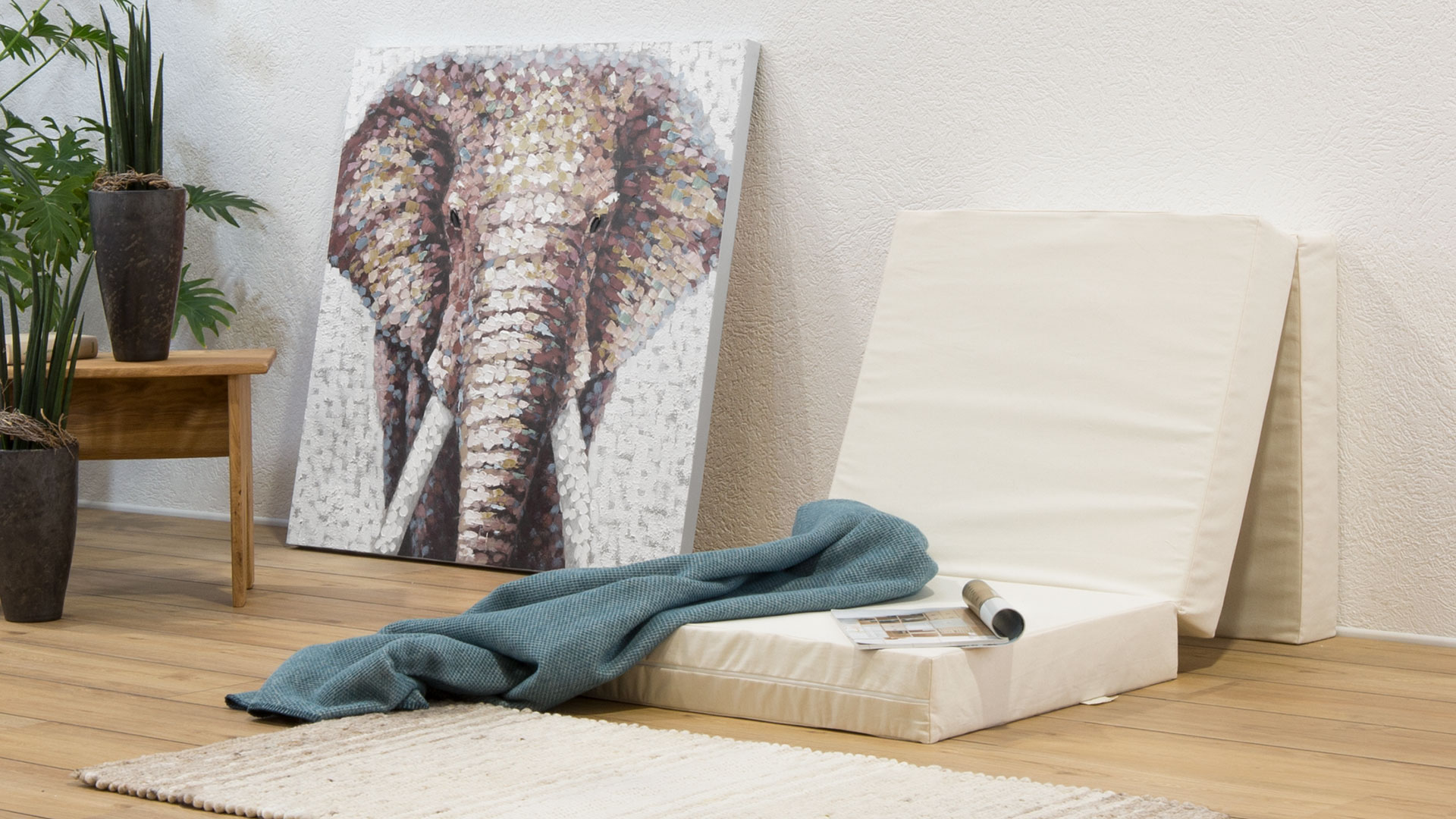 Klappmatratze "Visitando" - Zum Schlafen oder als Hocker zu Ihrem Sofa