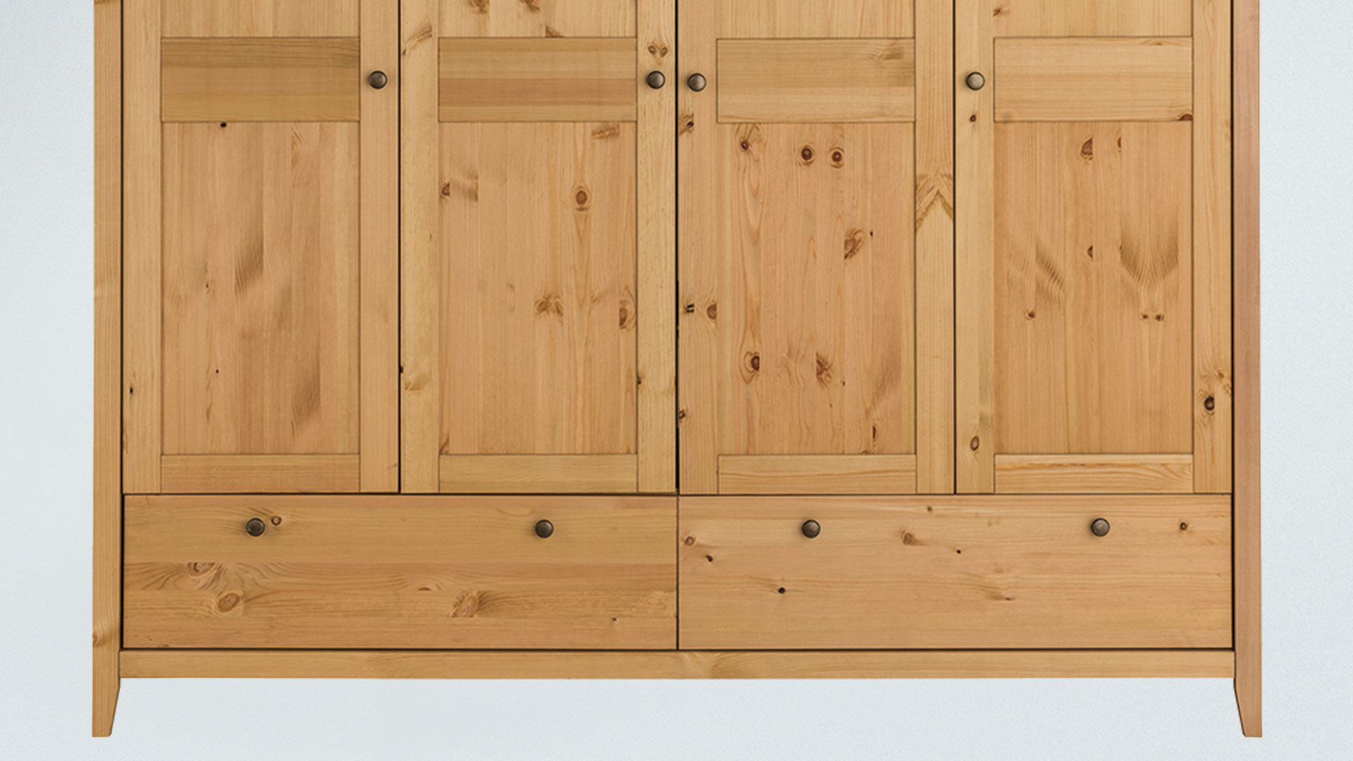 Drehtüren-Kleiderschrank "Tusa" - ein skandinavischer Traum aus Massivholz