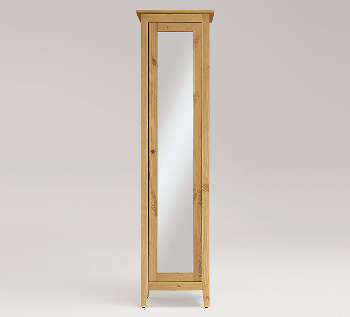 Badezimmer-Hochschrank mit großer Spiegeltüre Badezimmer-Hochschrank mit großer Spiegeltüre