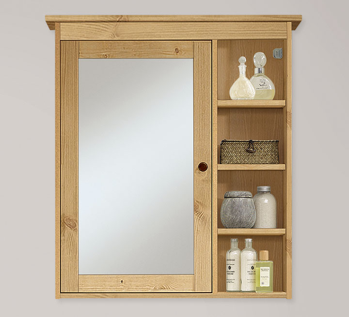 Eine perfekte Kombination von Spiegel, Schrank und Regal Eine perfekte Kombination von Spiegel, Schrank und Regal