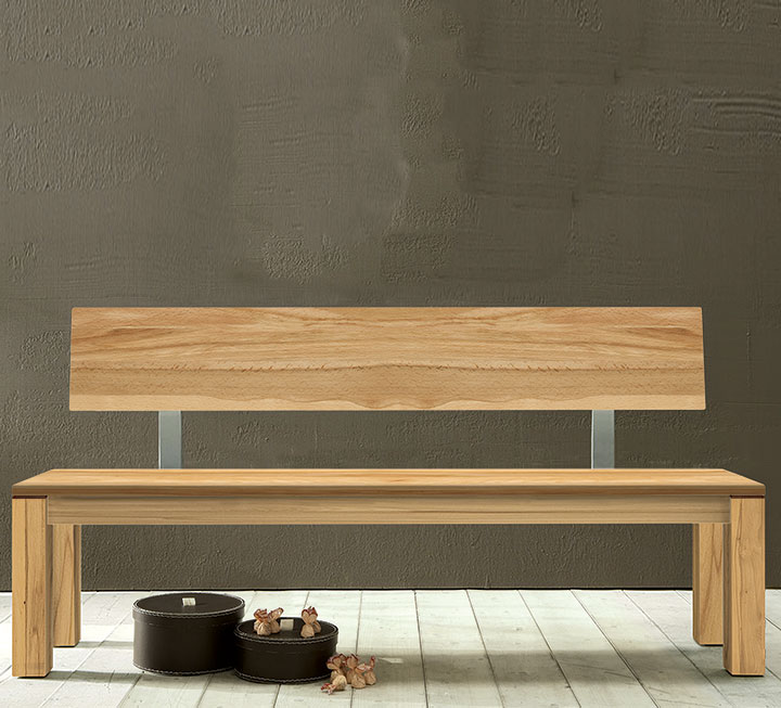 Massivholz Sitzbänke mit Rückenlehne