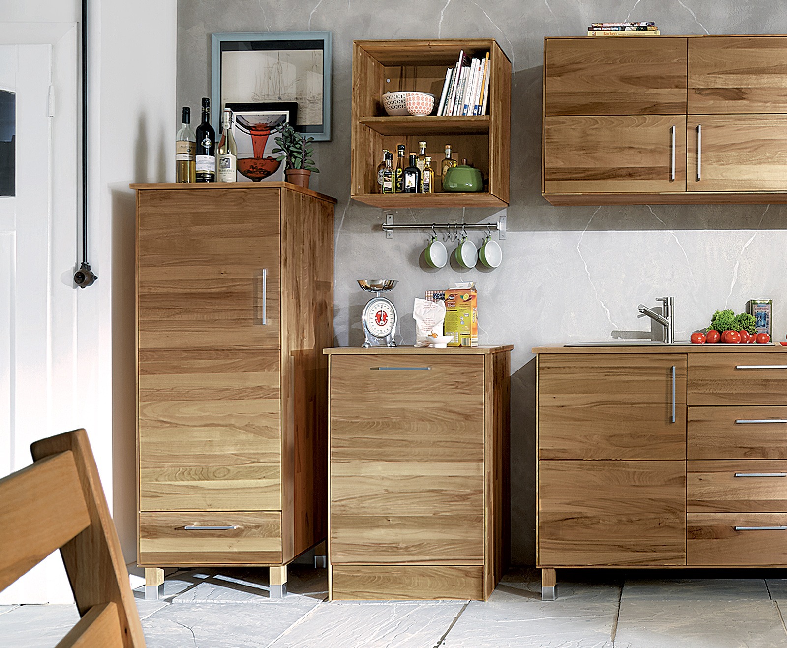Küchen-Vorratsschrank "Culinara" - 100 % Massivholz